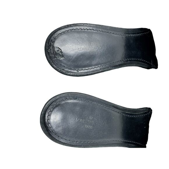 Louis Vuitton Black Fur Jeweled Slide Sandals Women’s EU 39 Luxury Designer - Picture 4 of 9